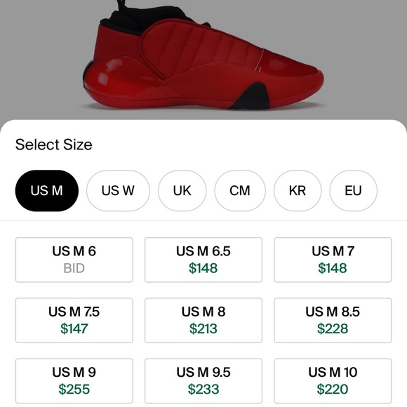 James harden volume 7 red shoes new with tags NO BOX. These are over $200 stockx - Picture 2 of 4